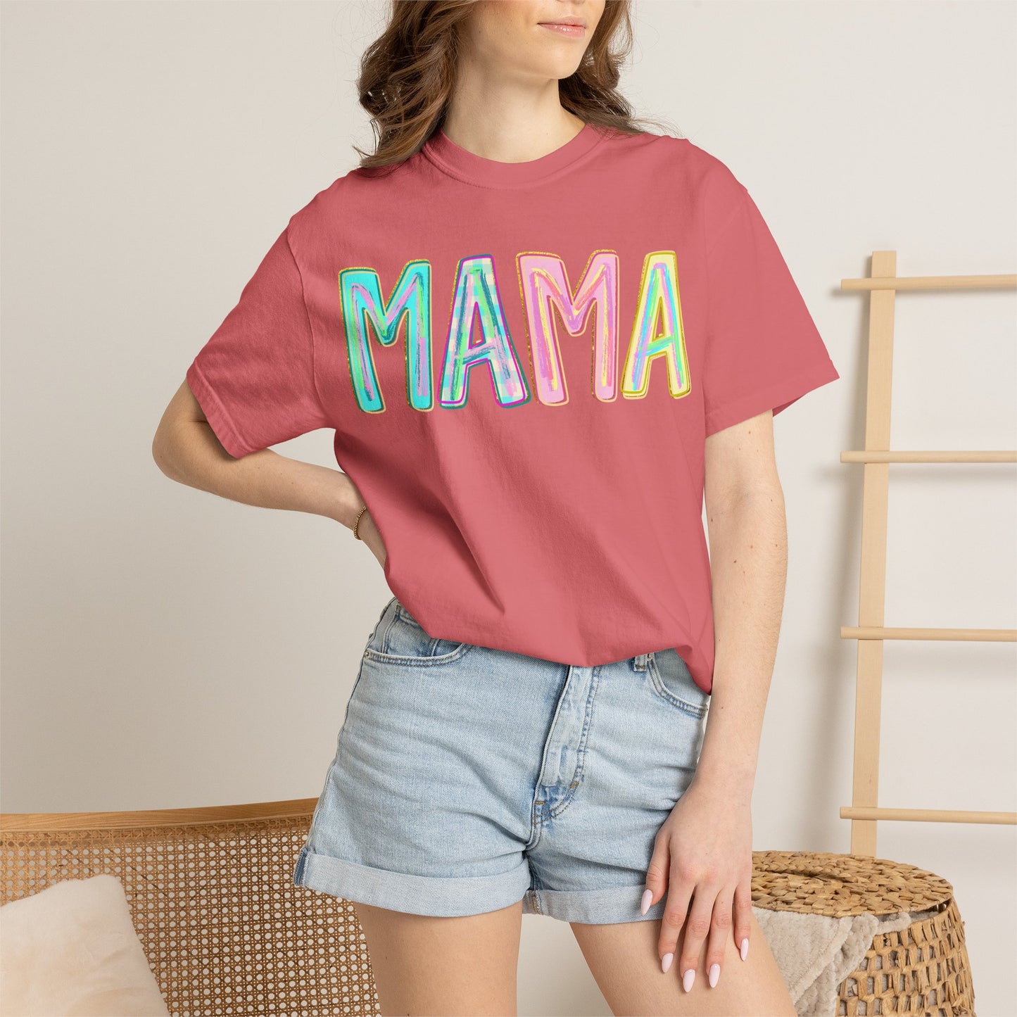 Mama Tee — Colorful Hand-Drawn Letters Mother's Day Mom T-Shirt