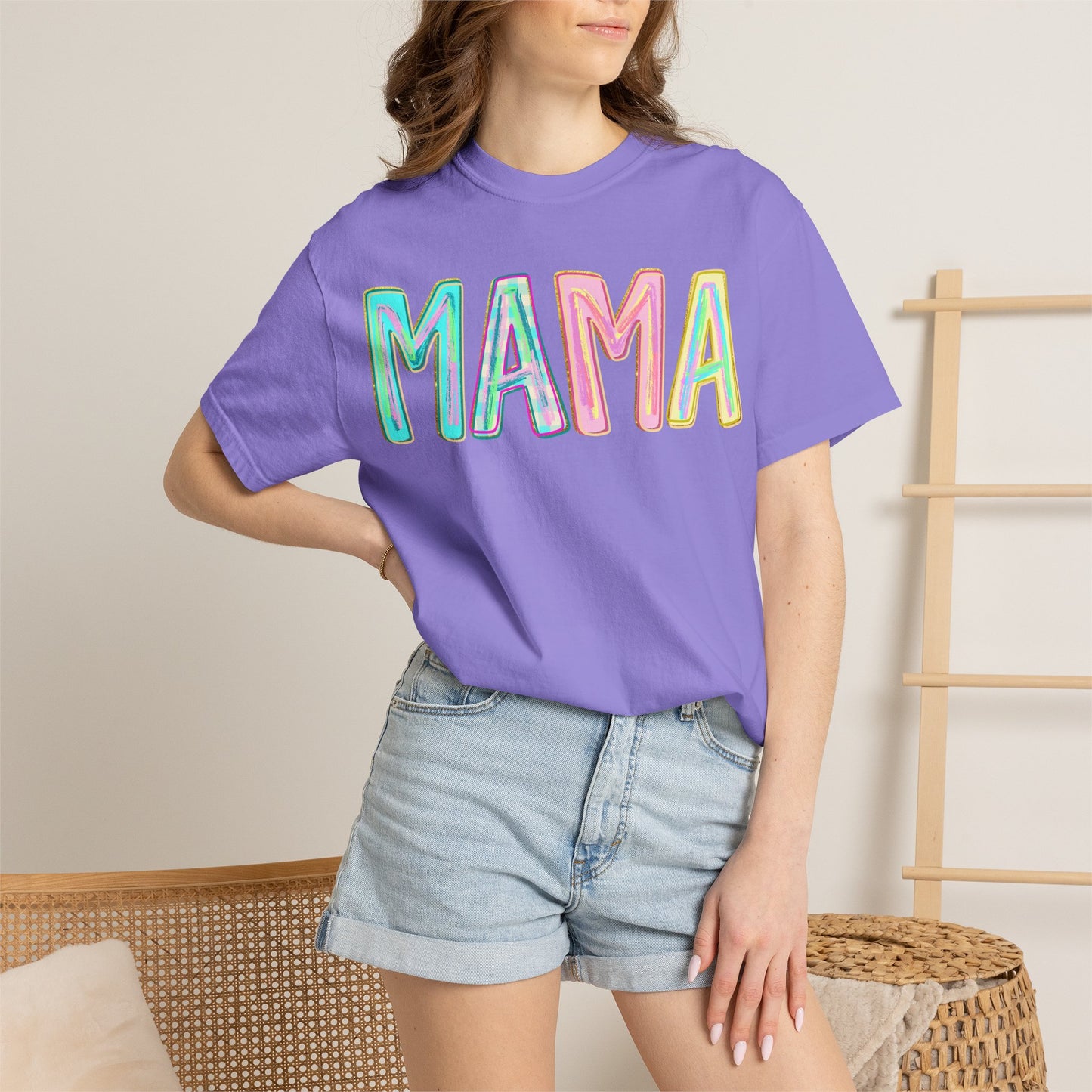 Mama Tee — Colorful Hand-Drawn Letters Mother's Day Mom T-Shirt