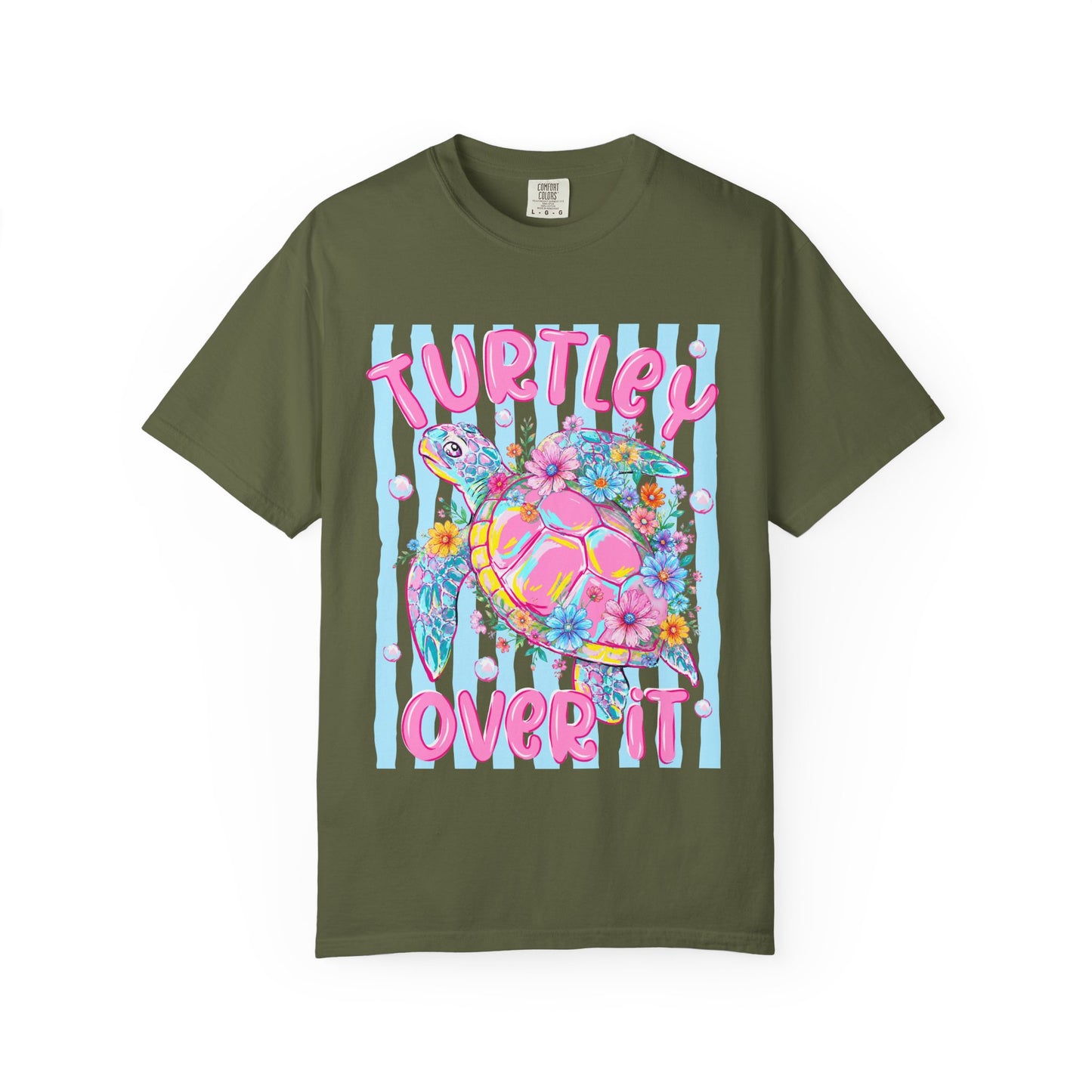 Turtley Over It Turtle Graphic T-Shirt