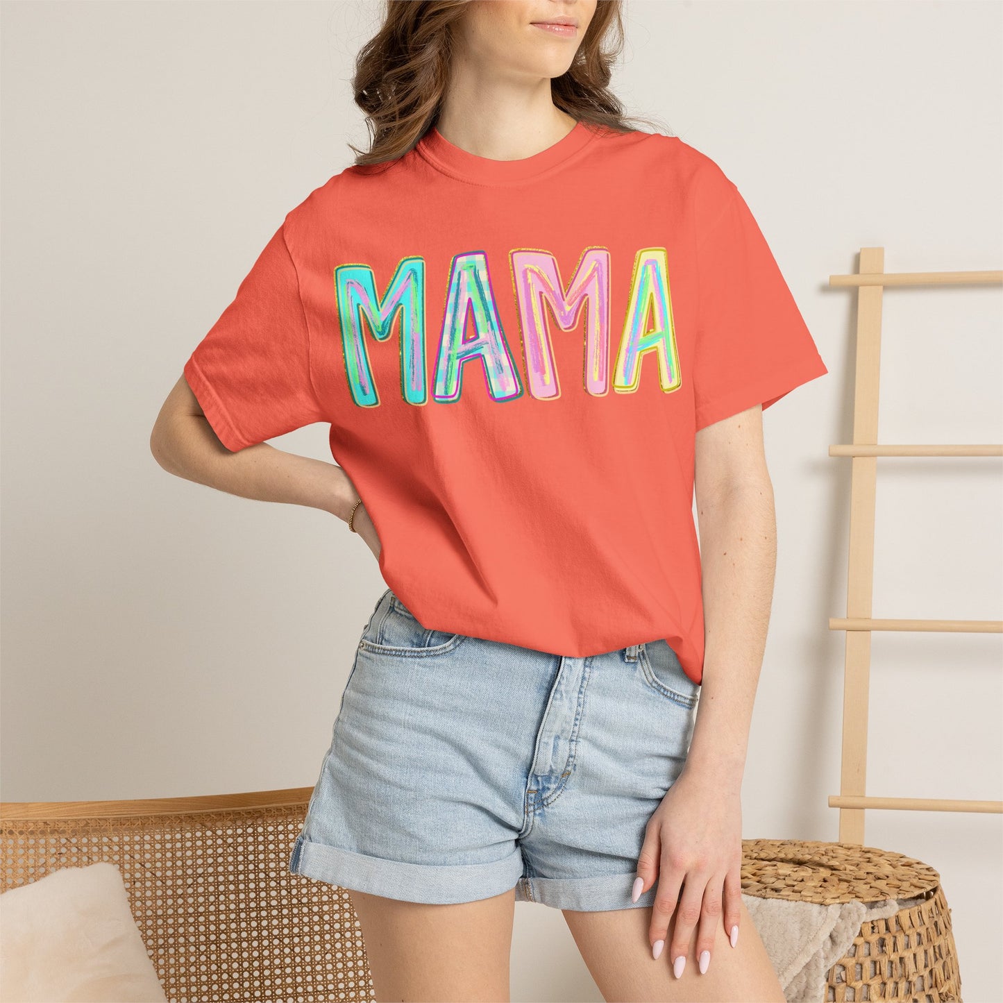 Mama Tee — Colorful Hand-Drawn Letters Mother's Day Mom T-Shirt