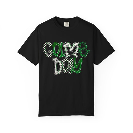 Game Day T-Shirt — Green & White Retro Sports Graphic
