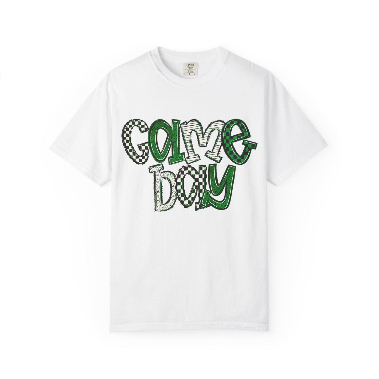 Game Day T-Shirt — Green & White Retro Sports Graphic