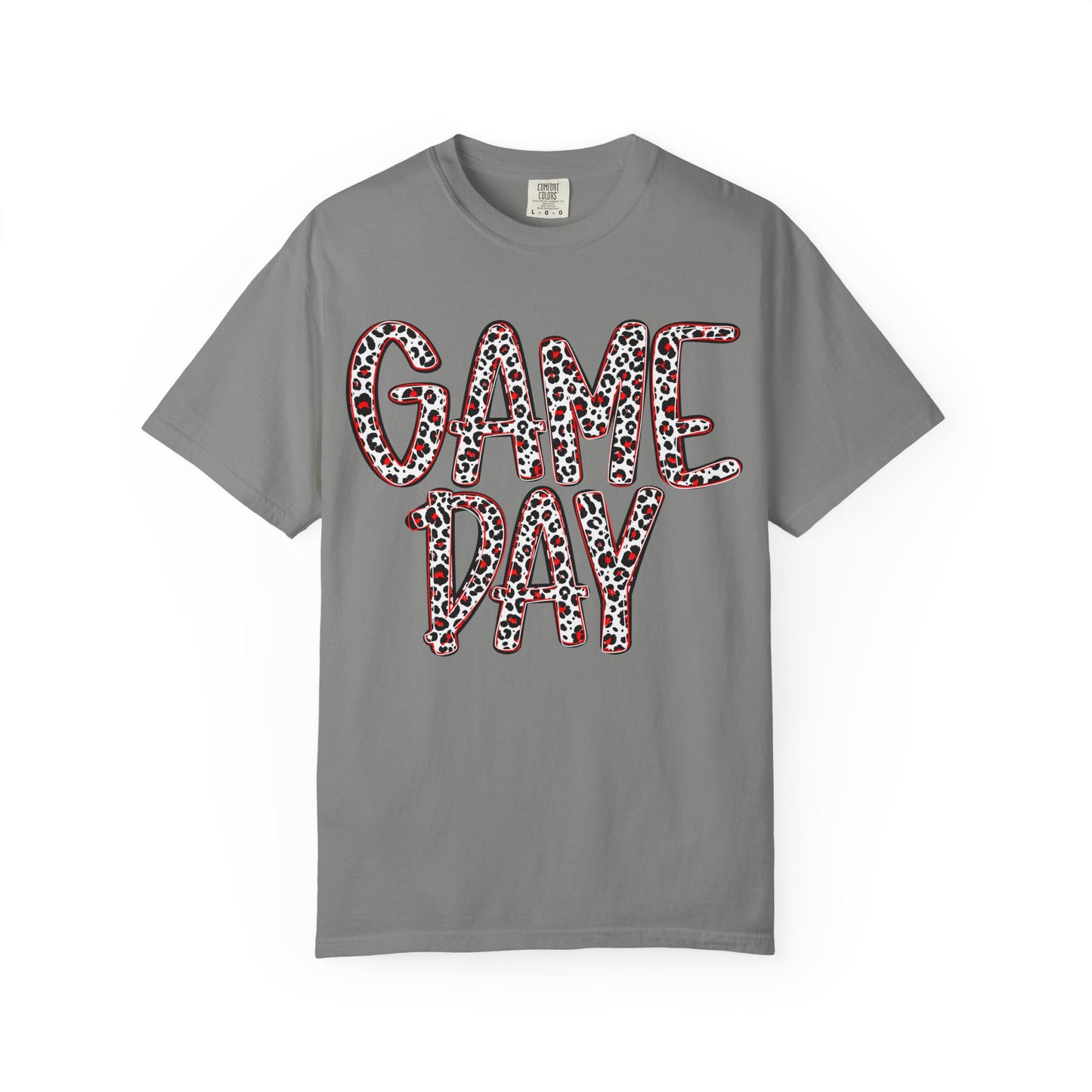 Red/Black Game Day Leopard Comfort Color