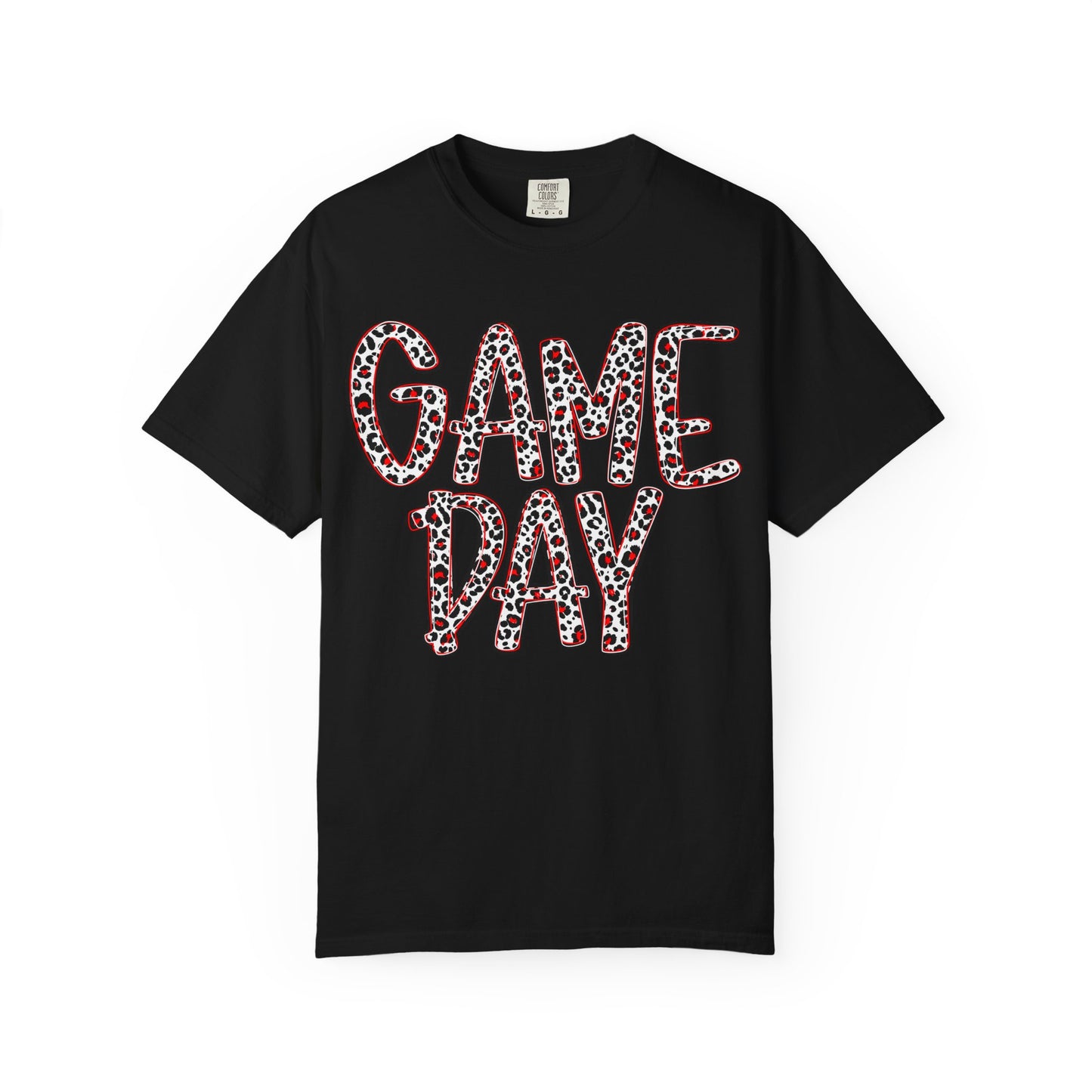 Red/Black Game Day Leopard Comfort Color