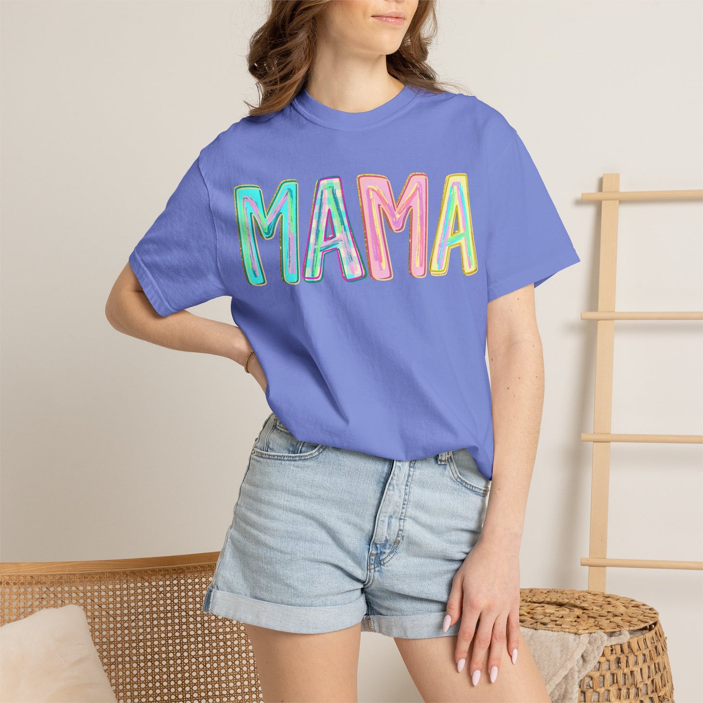 Mama Tee — Colorful Hand-Drawn Letters Mother's Day Mom T-Shirt