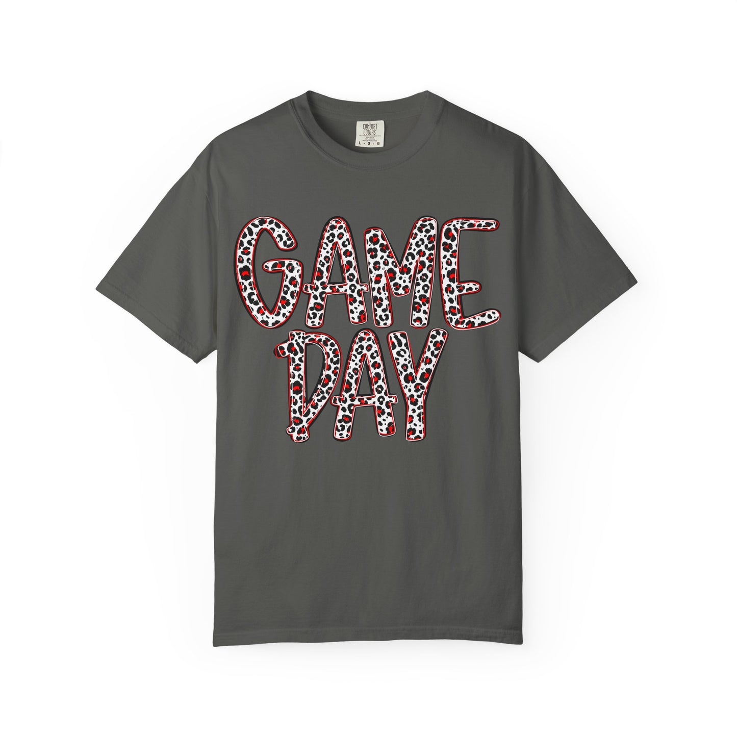 Red/Black Game Day Leopard Comfort Color