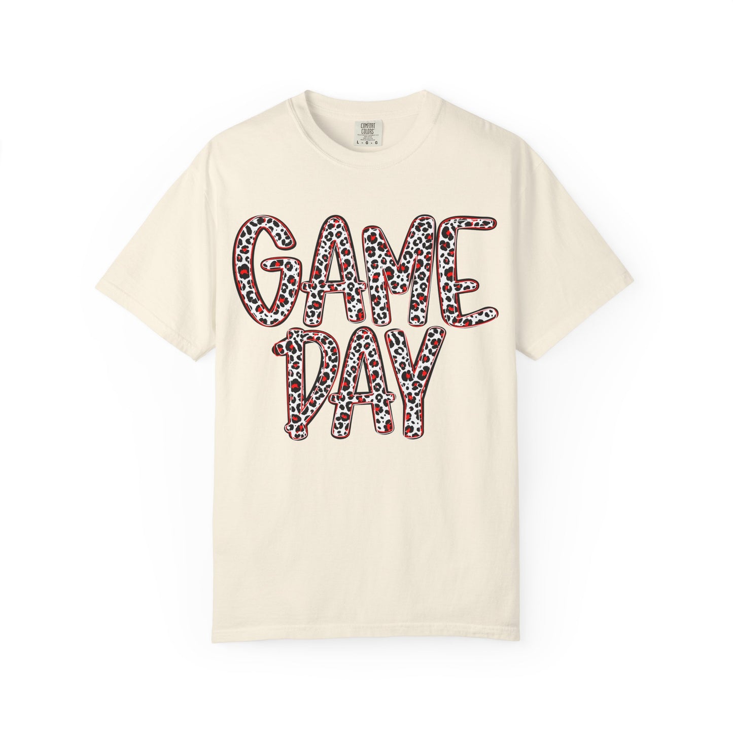 Red/Black Game Day Leopard Comfort Color