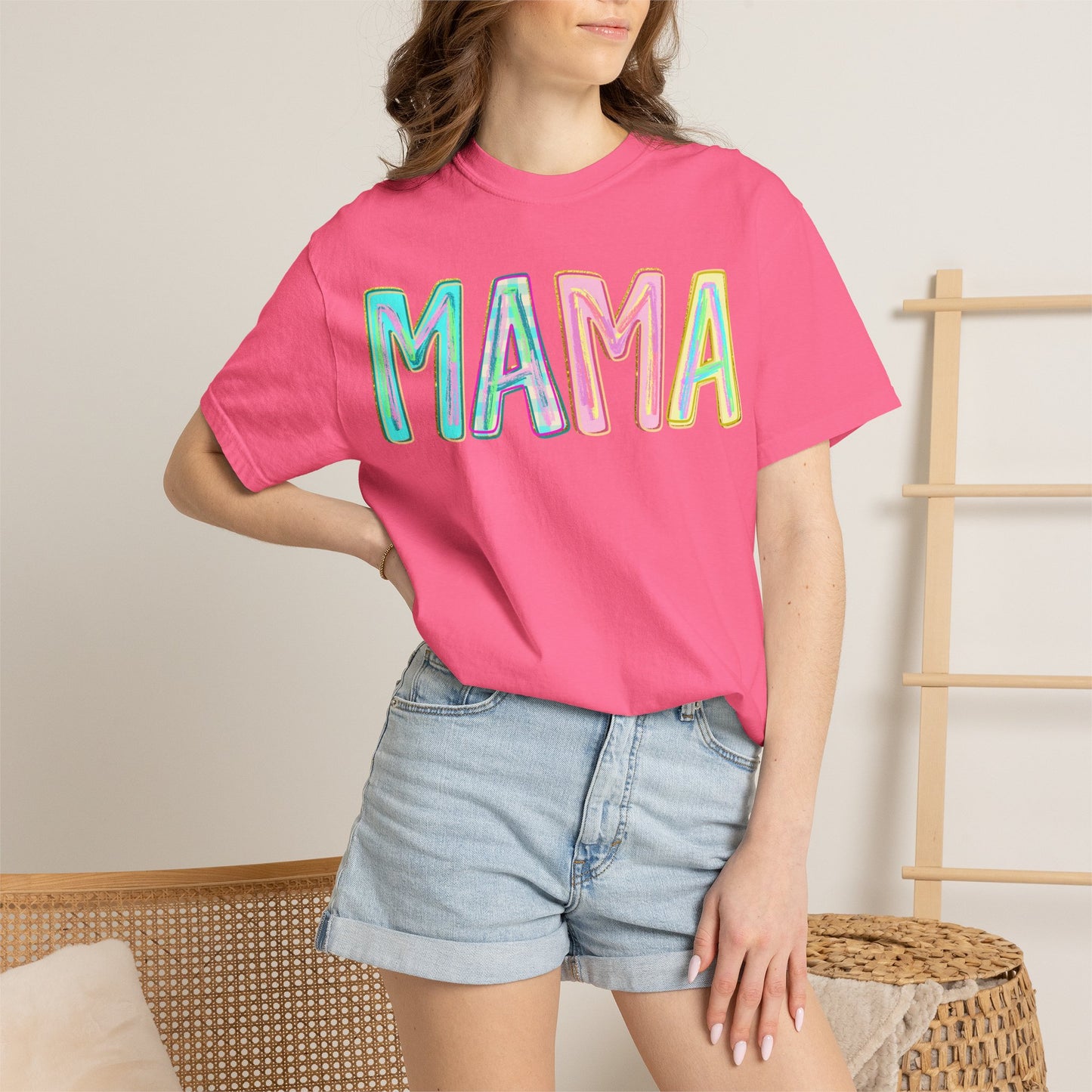 Mama Tee — Colorful Hand-Drawn Letters Mother's Day Mom T-Shirt